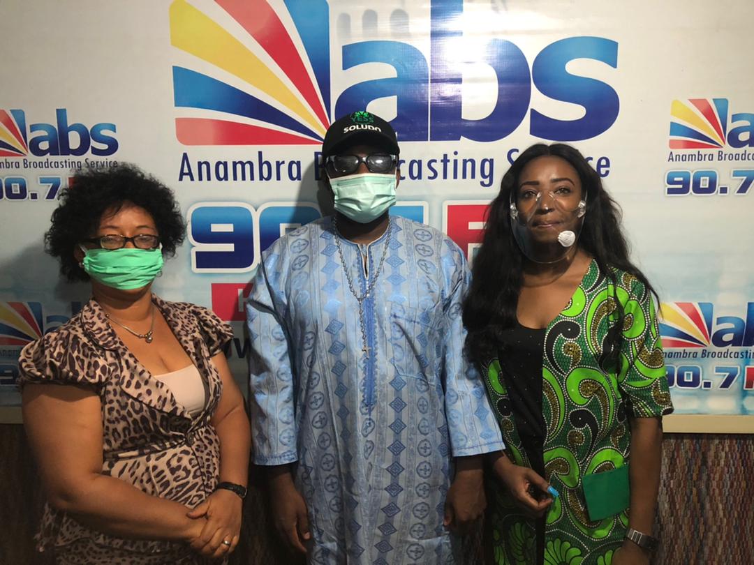 Foundation representatives at ABS Radio Station