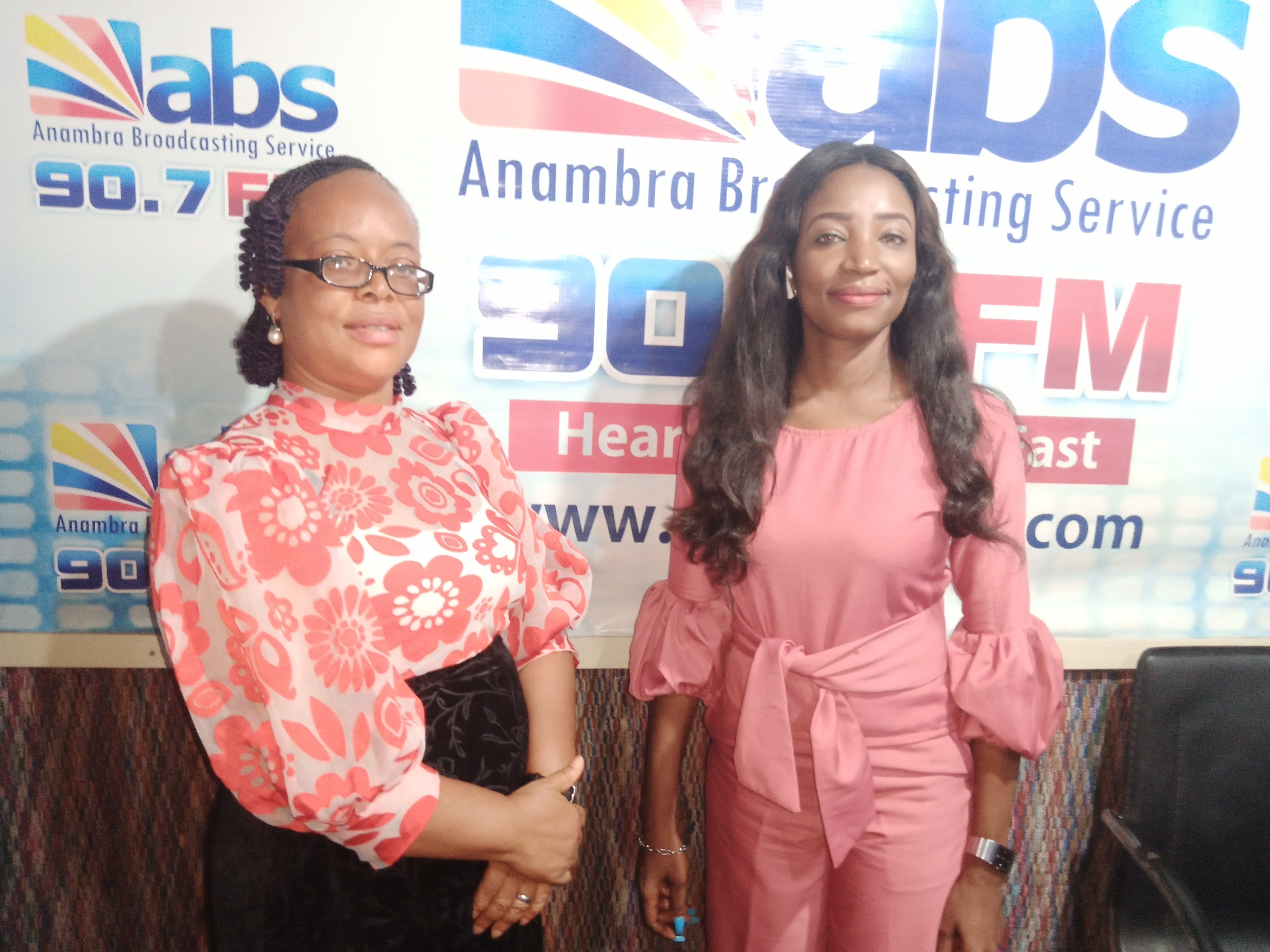 Foundation representatives at ABS Radio Station
